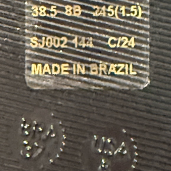 Stuart Weitzman Studded Black & White Sandals Size 38.5 (US 8) - Picture 4 of 4